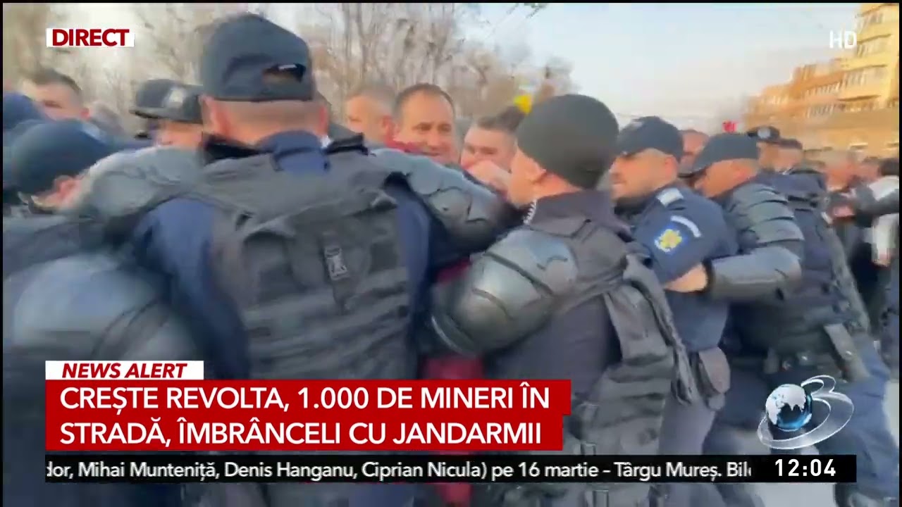 Crește revolta: 1.000 de mineri în stradă