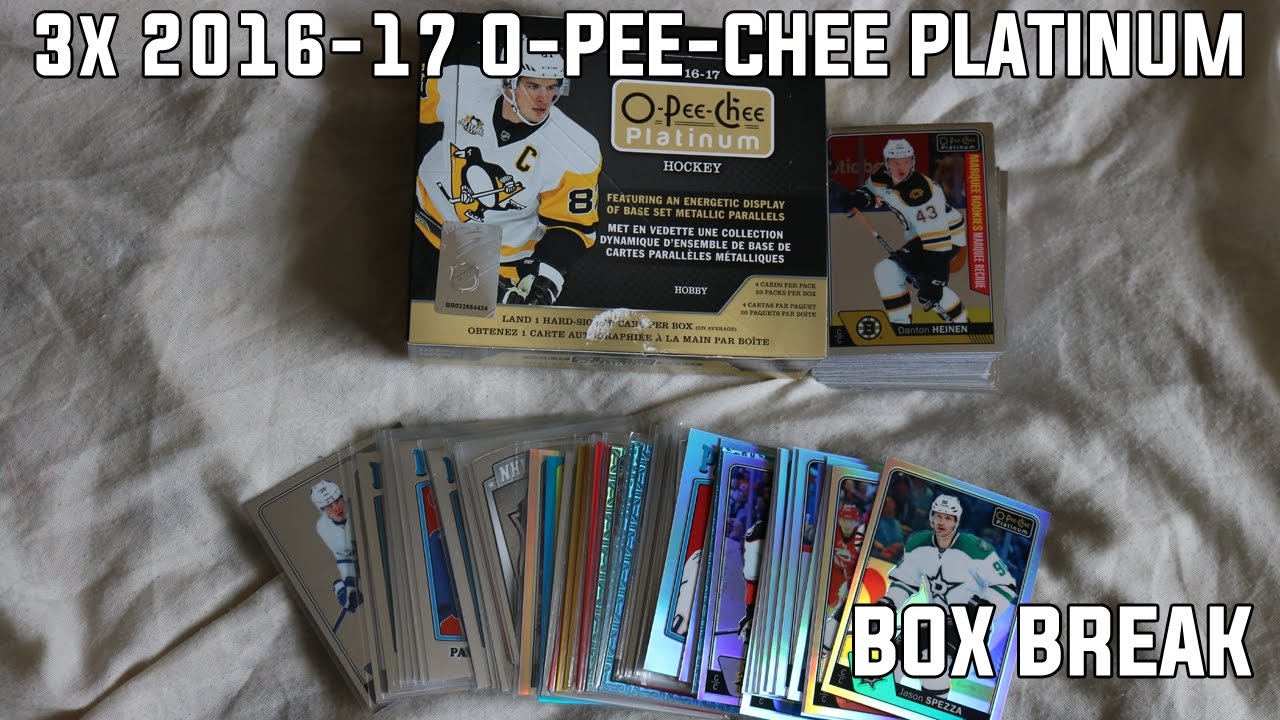 2016-17 O-Pee-Chee Platinum Box Break x3 - 