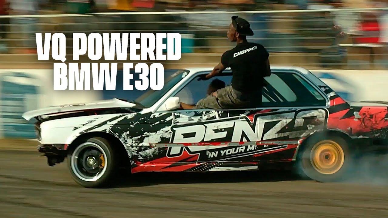 Renzo spinning at Vaal Spinfest: The wildest VQ in a E30!