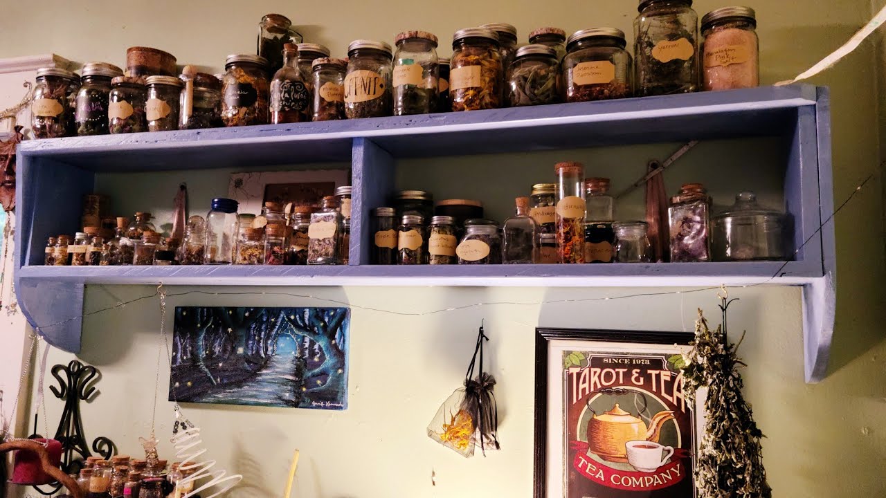 A tour of my witch crafting/apothecary room
