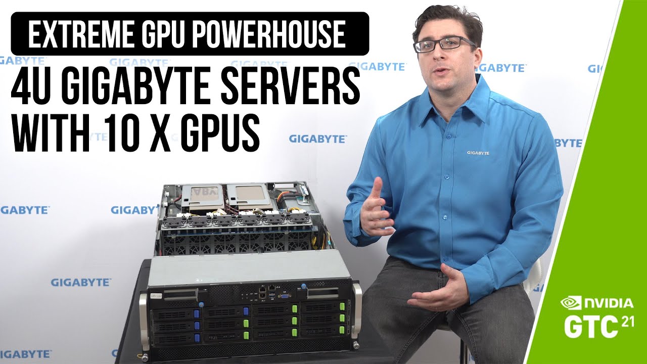 Экстремально мощные серверы GIGABYTE форм-фактора 4U с 10 видеокартами.