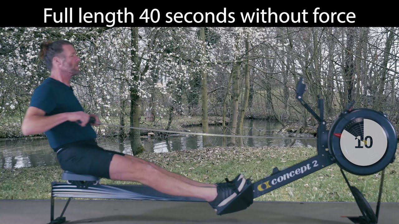 Ergo aviron travail des inversions avant/arrière. Rowing ergometer works front and rear inversions.