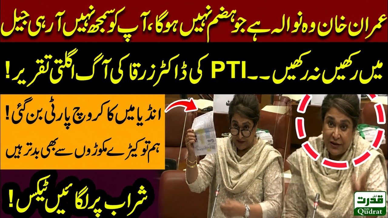 Dr Zarqa Taimur Powerful Speech Shakes The Senate PTI Vs Government Daily Qudrat 🚨🔥😱