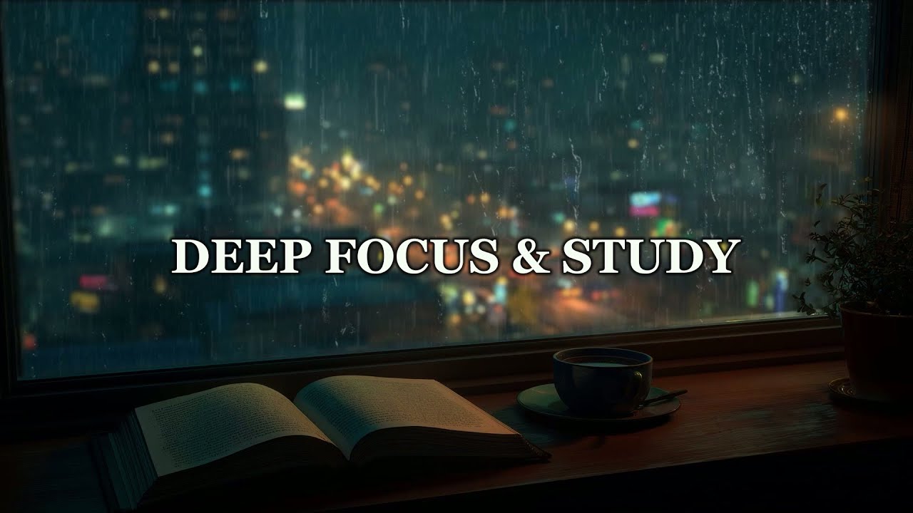 Deep Focus Music for Studying | Gentle Rain in City & Soft Piano No Ads