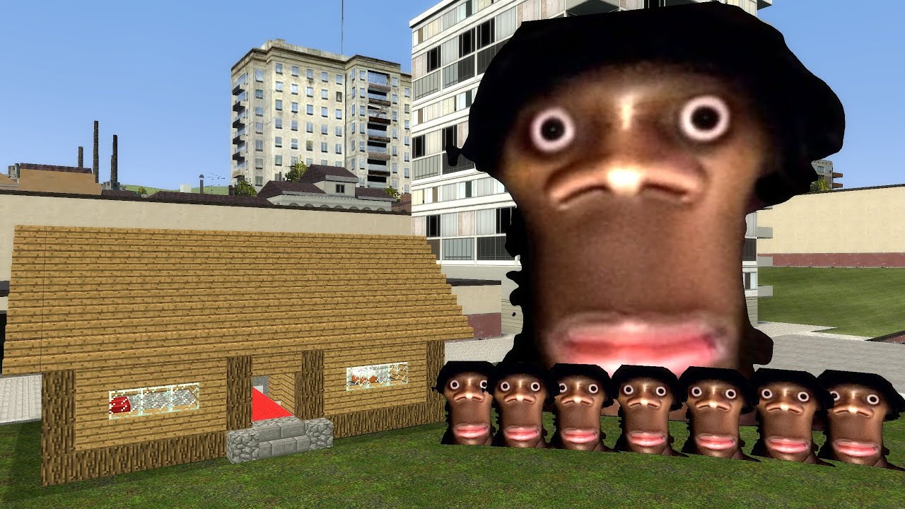Семья Аухх против домов из Minecraft в Garry's Mod (часть 3)