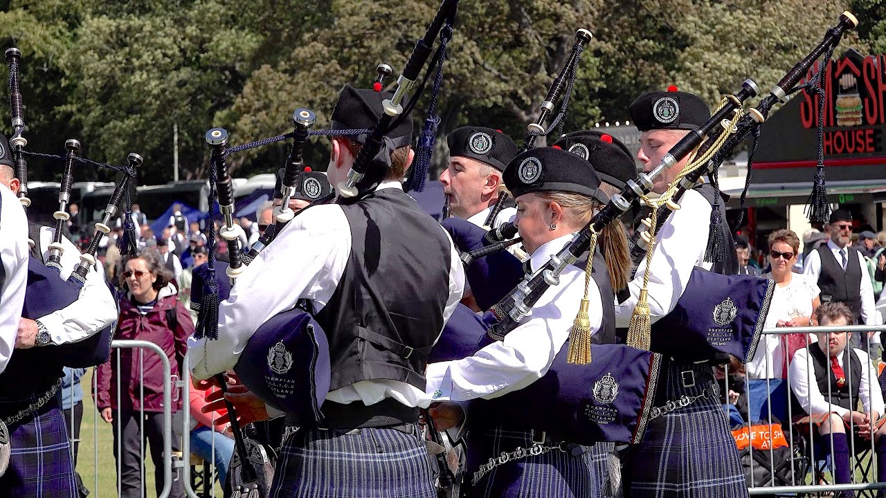 Grampian Police Scotland Pipe Band Grade 2 compete at 2025 European Championships in Perth Scotland