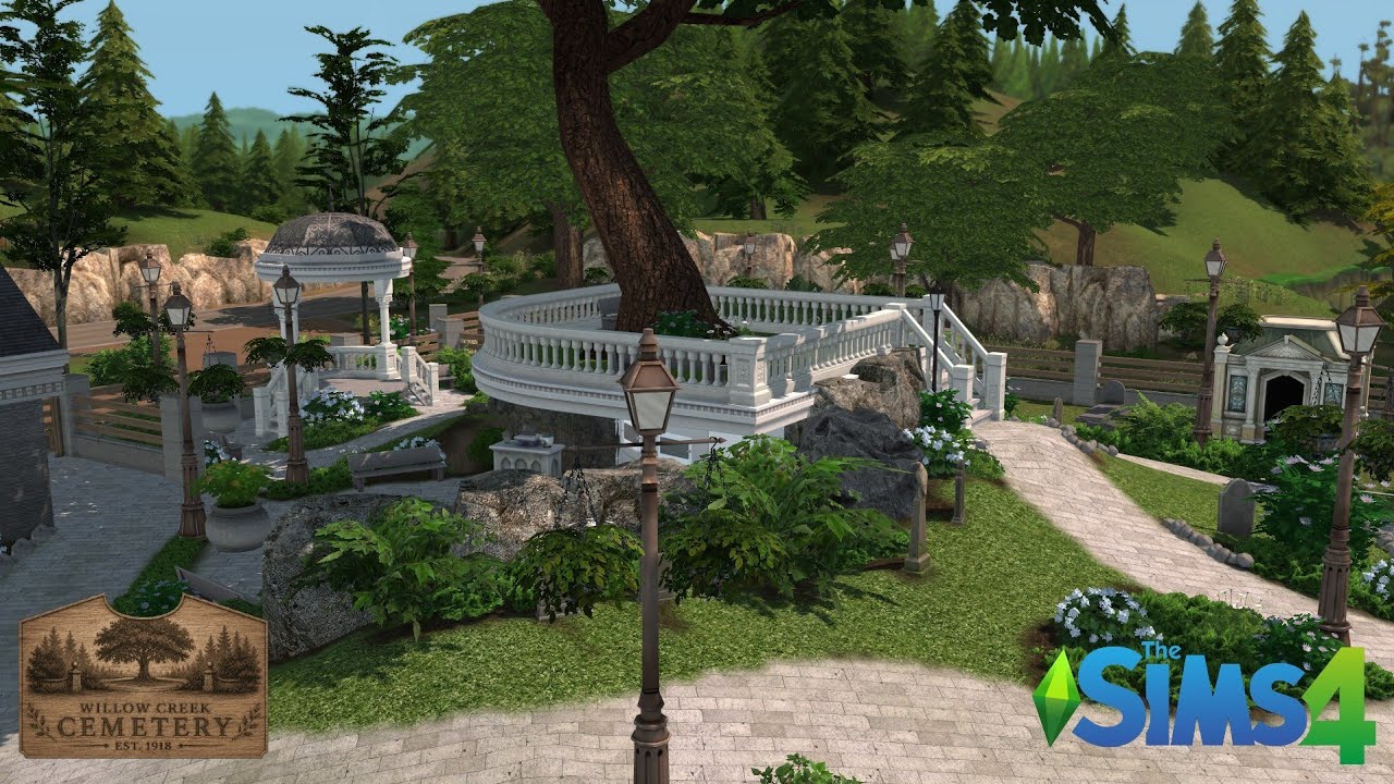 I Built Willow Creek Cemetery! 🌳 | Realistic Sims 4 Build (CC)