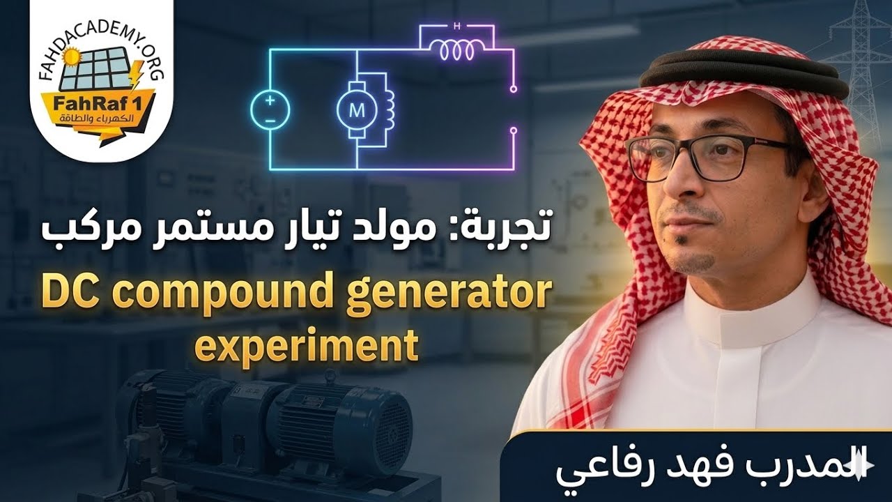 تجربة: مولد تيار مستمر مركب DC compound generator experiment