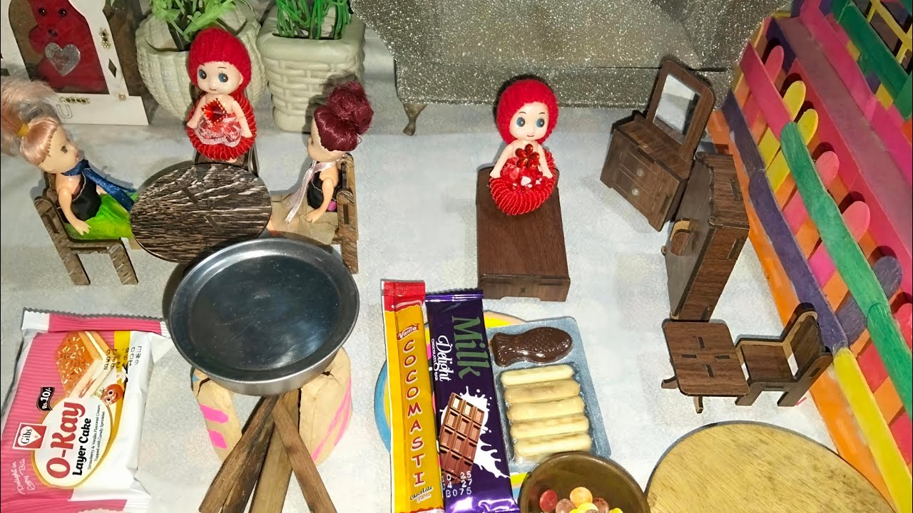 Miniature Chocolate Cake Decorating 🎂+ Chocolate Biscuit Sticks 🍫 Village Kitchen | Tiny Food Heaven