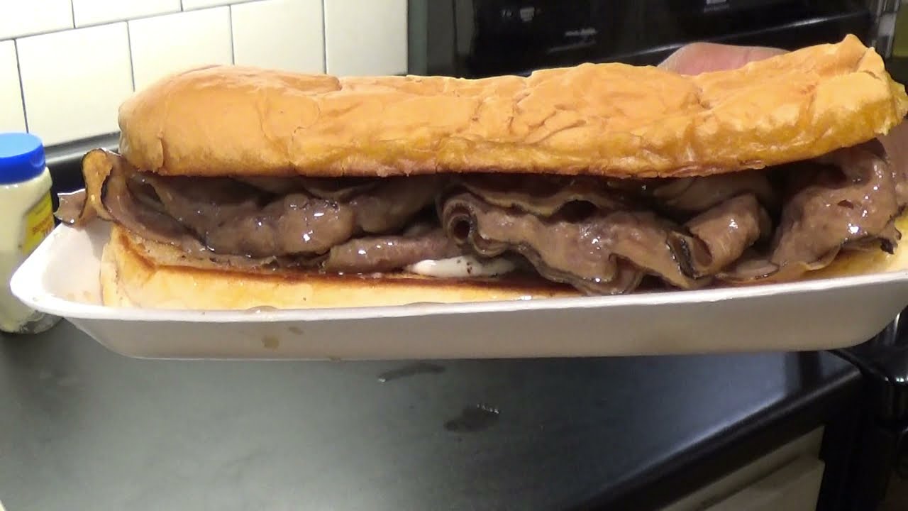 Roast beef and gravy po-boy