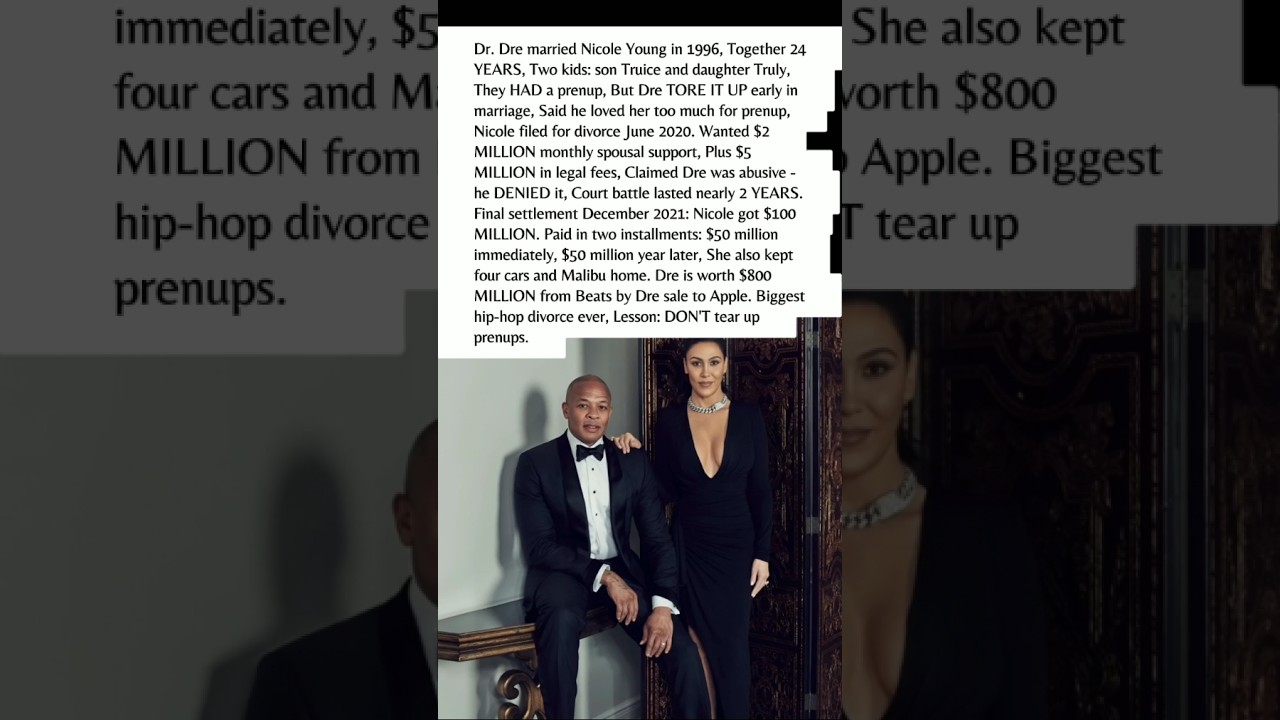 Dr. Dre Tore Up Prenup And Paid $100 MILLION