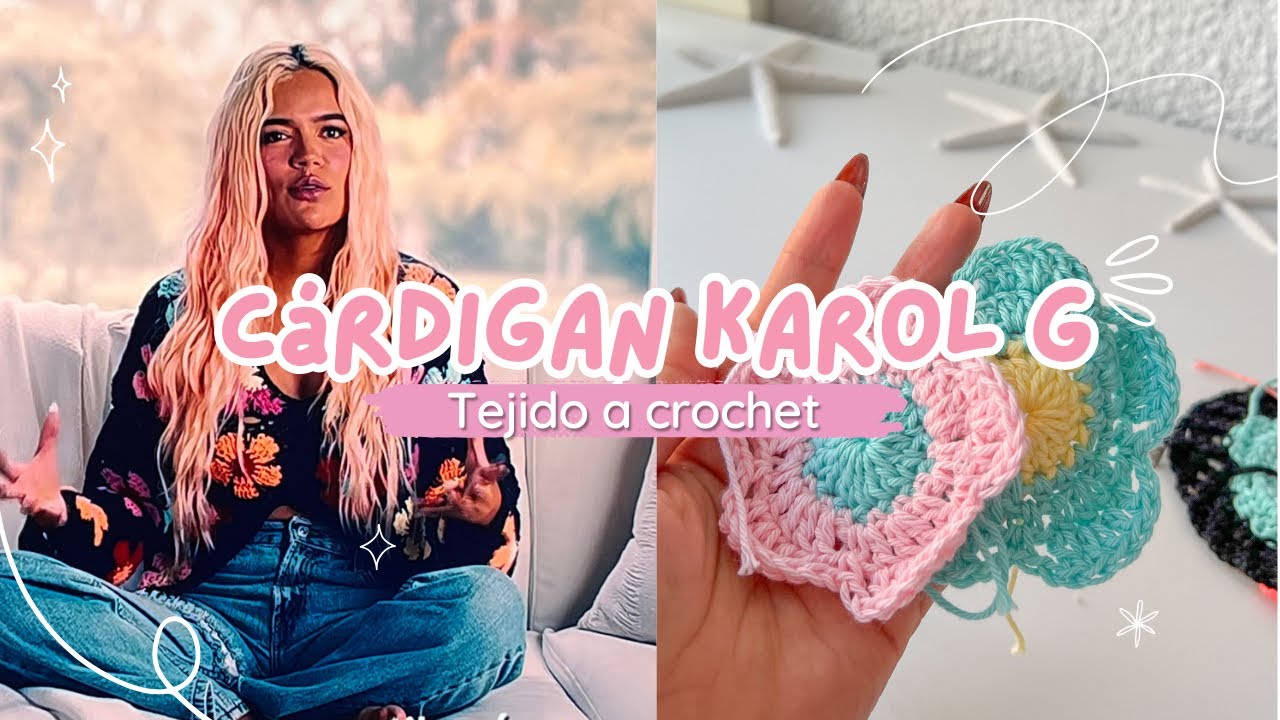 CÁRDIGAN de flores de KAROL G 🌸tejido a CROCHET ( tutorial paso a paso)🧶🥰