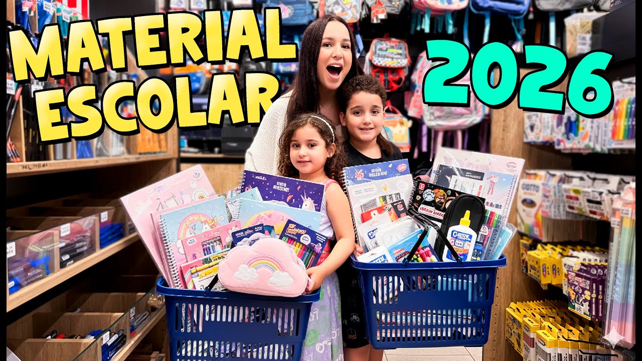COMPRANDO MATERIAL ESCOLAR 2026 DO MEUS IRMÃOS!