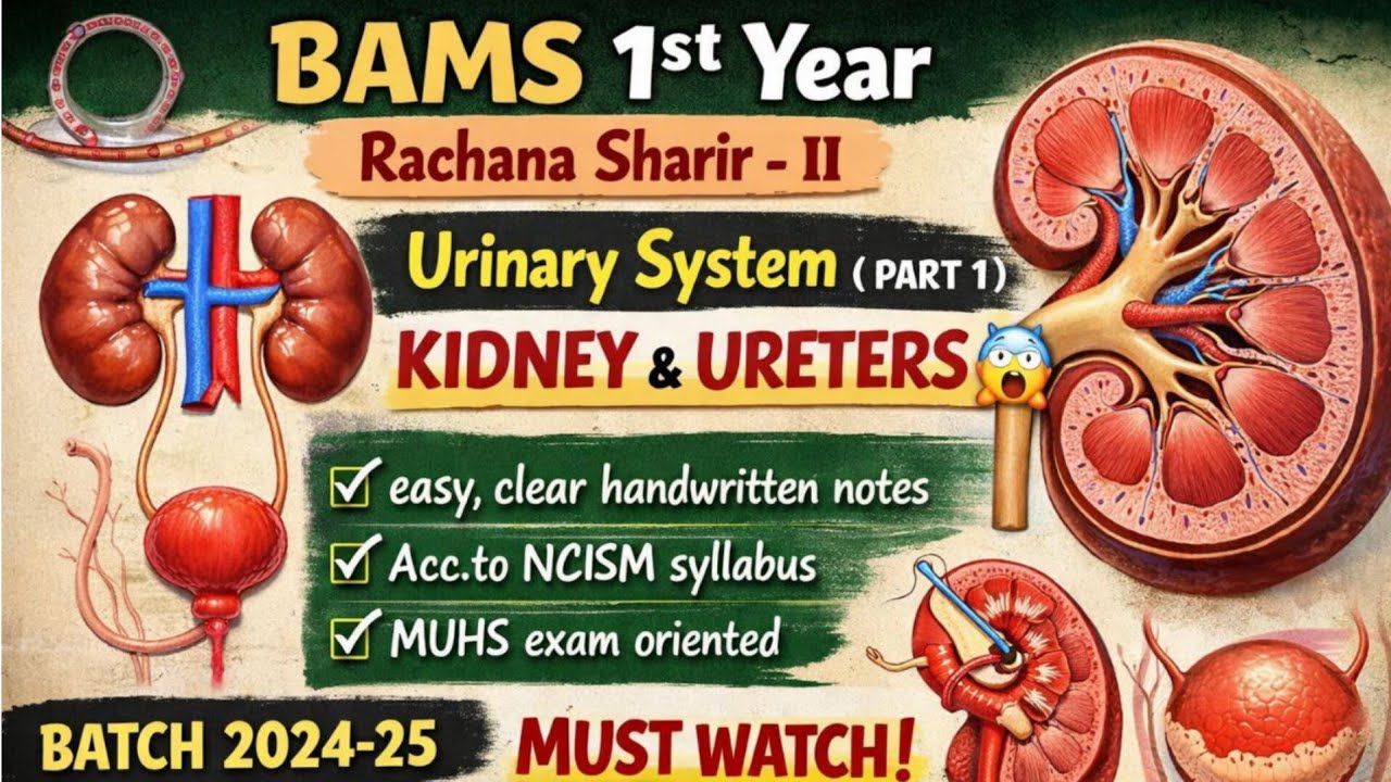 Urinary System-1✅ | Rachana Sharir | 1st year |#bams #rachanasharir #muhs #ncism #anatomy #kidney 