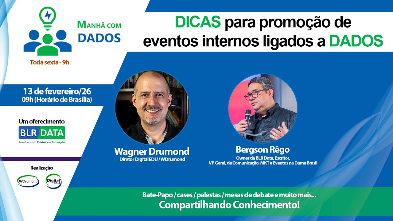 DICAS para promoção de eventos internos ligados a DADOS