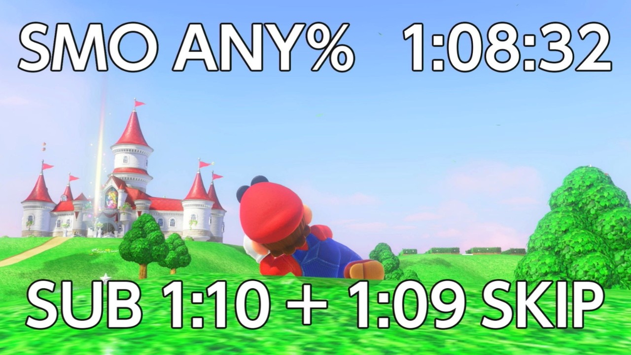 Super Mario Odyssey Any% 1:08:32 (First Sub 1:10)
