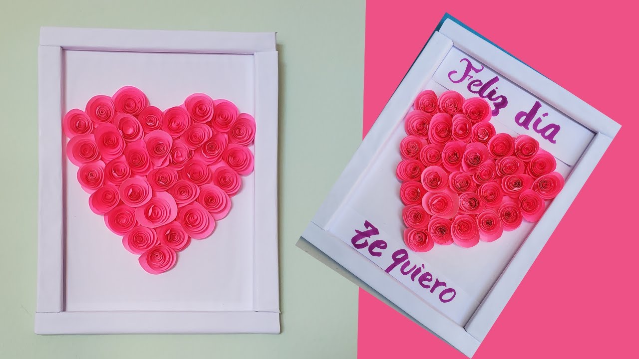 CUADRO CORAZON con flores