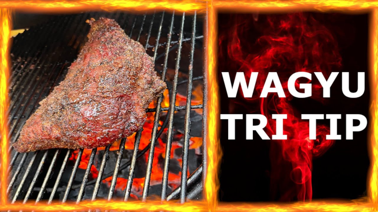 Wagyu Tri Tip reverse seared on the big green egg