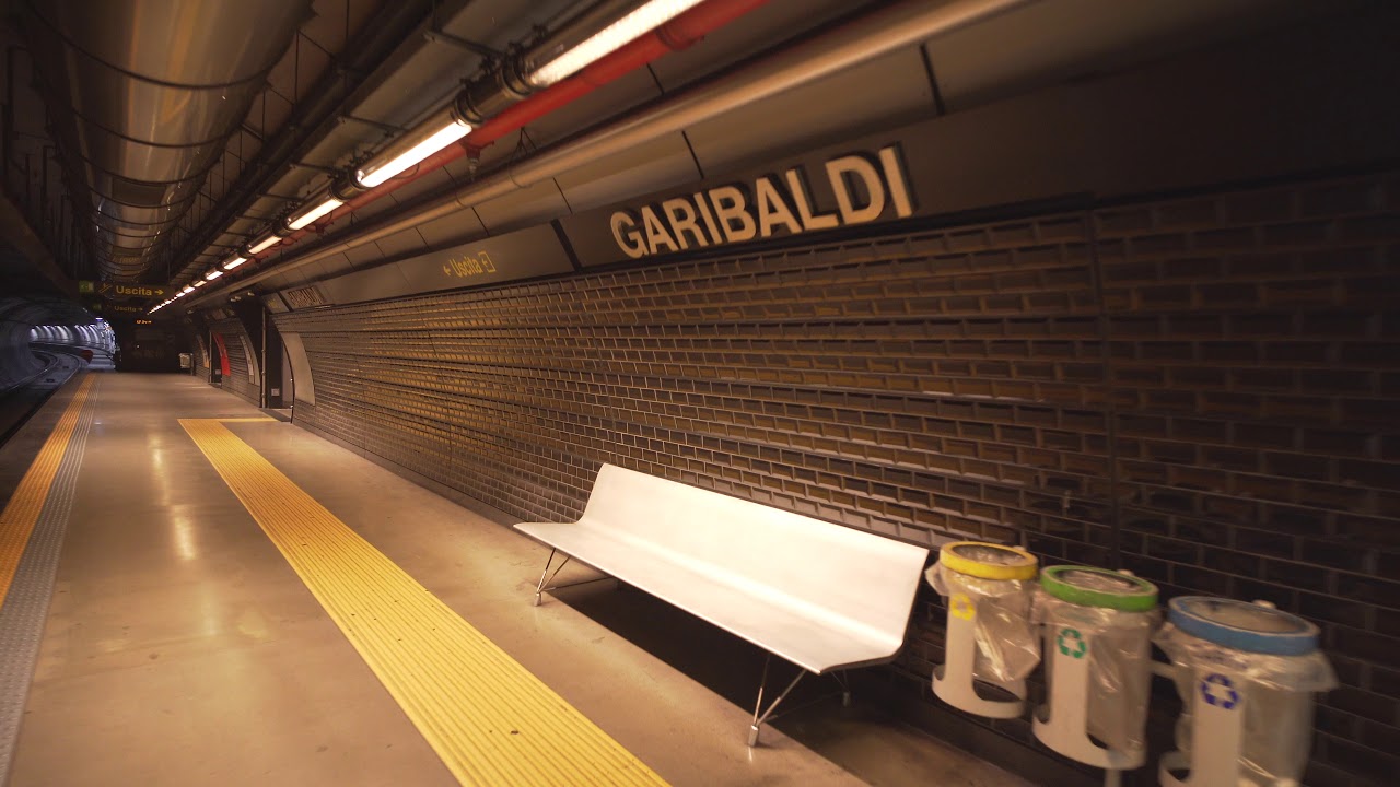 Italy, Naples, metro ride from Universita to Garibaldi