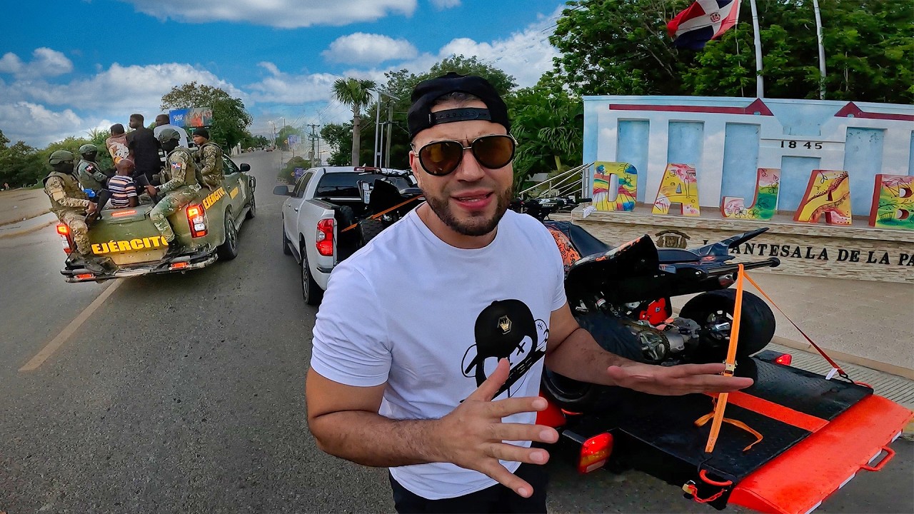 Yo Aqu&iacute; en Dajabon Frontera Con Hait&iacute; 🇭🇹 Comienzo a darle la Vuelta a Rep. Dom. 🇩🇴 en mi Cuatrimoto.