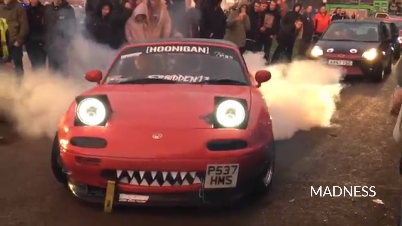 Modified Cars Leaving A Halloween Meet!