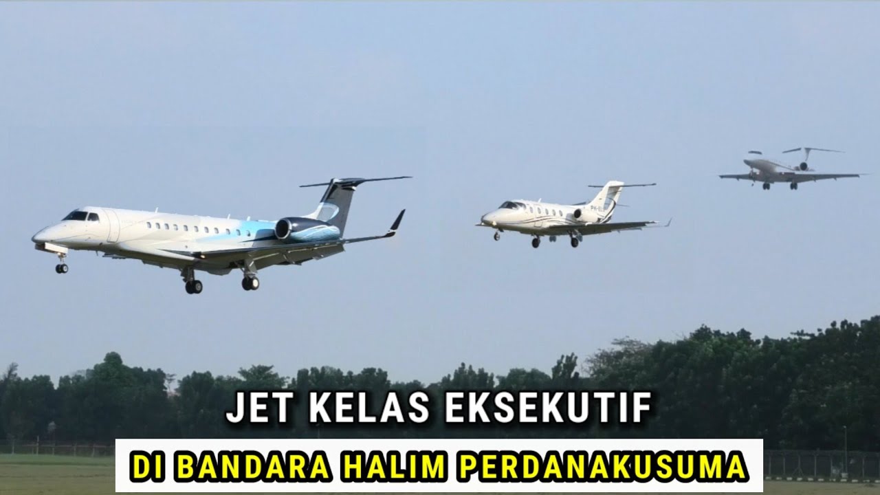 Sangat Dekat Sekali .. Kumpulan Jet-jet Charter Kelas Eksekutif Di Bandara Halim Perdanakusuma