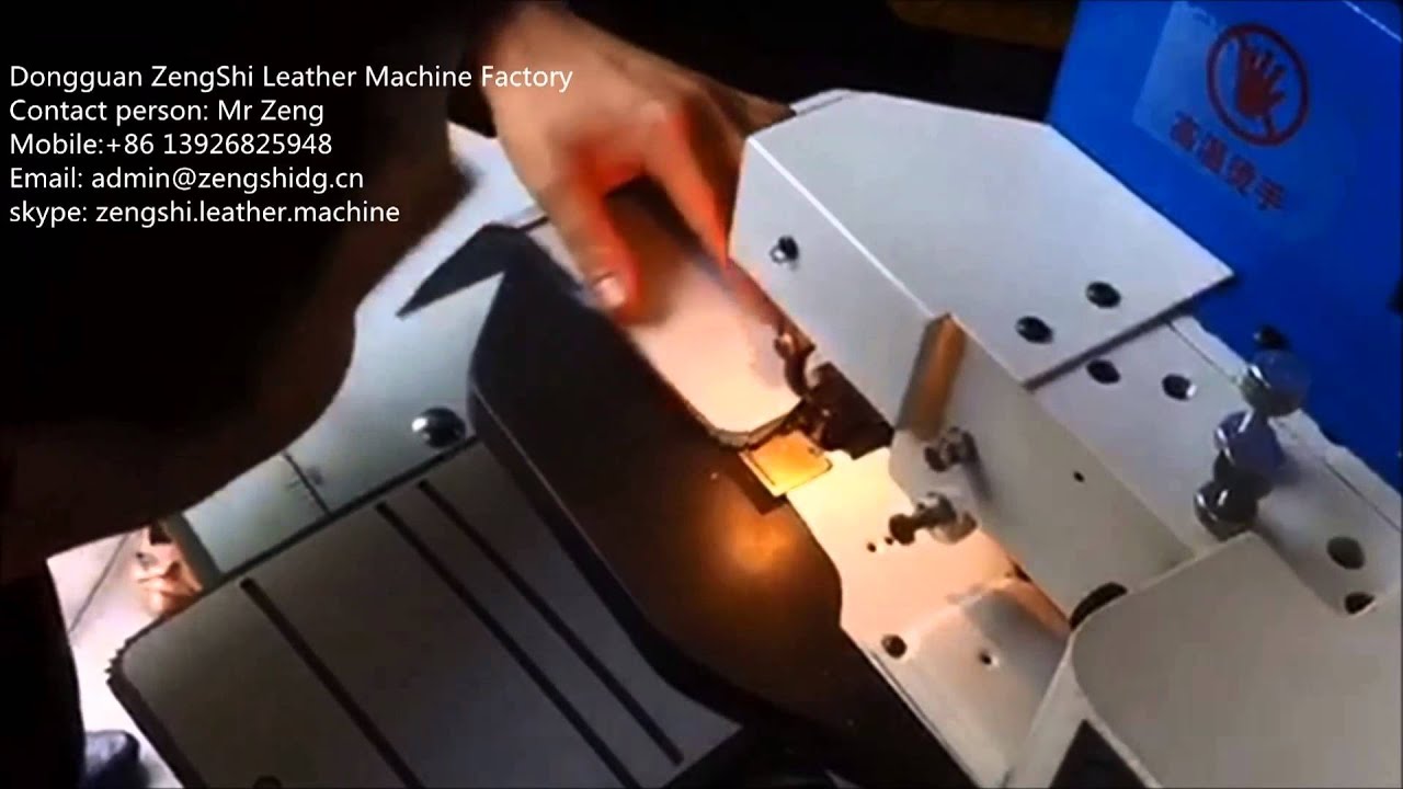 Leather edge folding machine