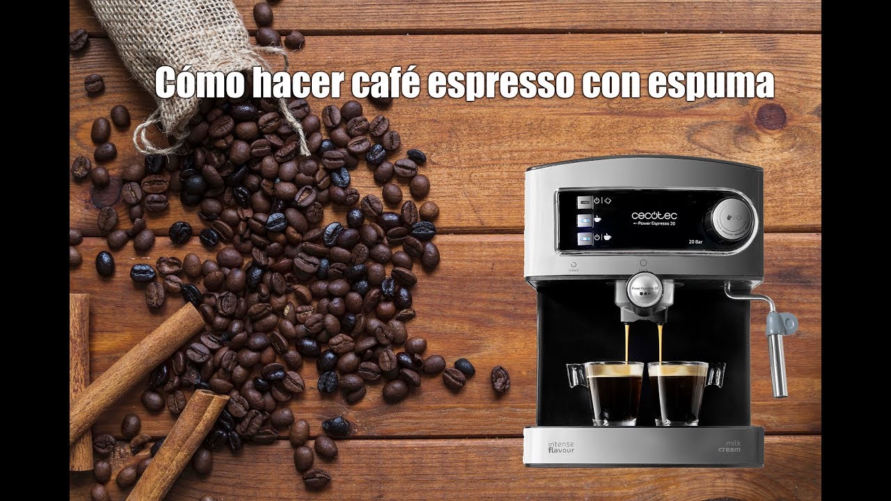 Cómo hacer café espresso con espuma utilizando la cafetera Cecotec Power Espresso 20