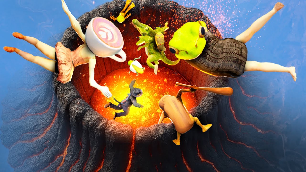 GTA 5 Ballerina Cappuccina and Tralalero Tralala Band Ultimate Jumps into Volcano