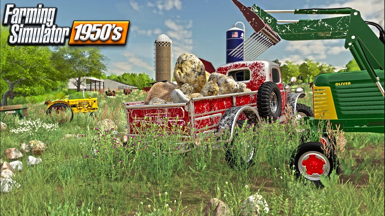 1950's | BREAKING THE POWER WAGON | PASTURE CLEANUP | FS19 ROLEPLAY