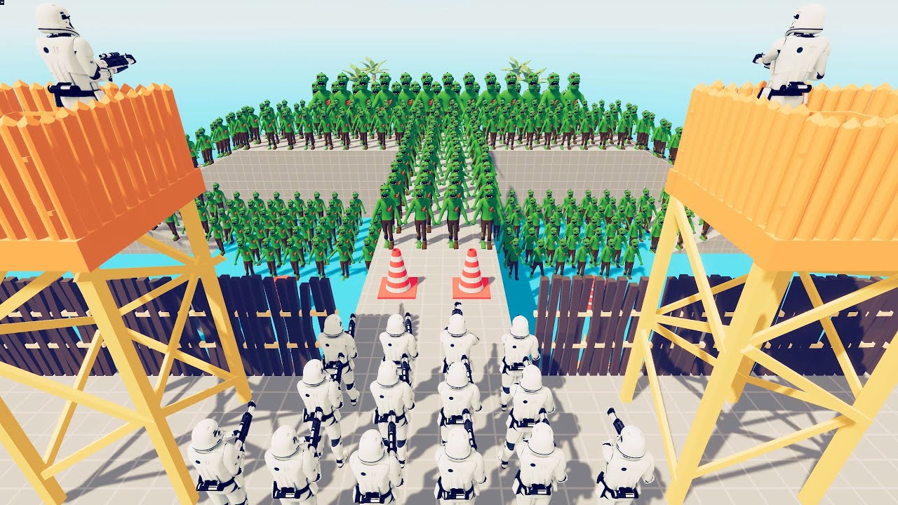 Starwars vs Zombie 300 Units - TABS 4K 60FPS