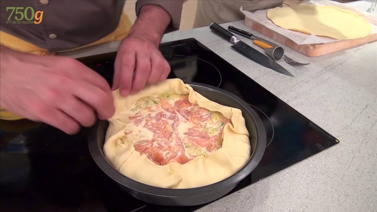 Recette de la Tourte au saumon et aux poireaux - 750g