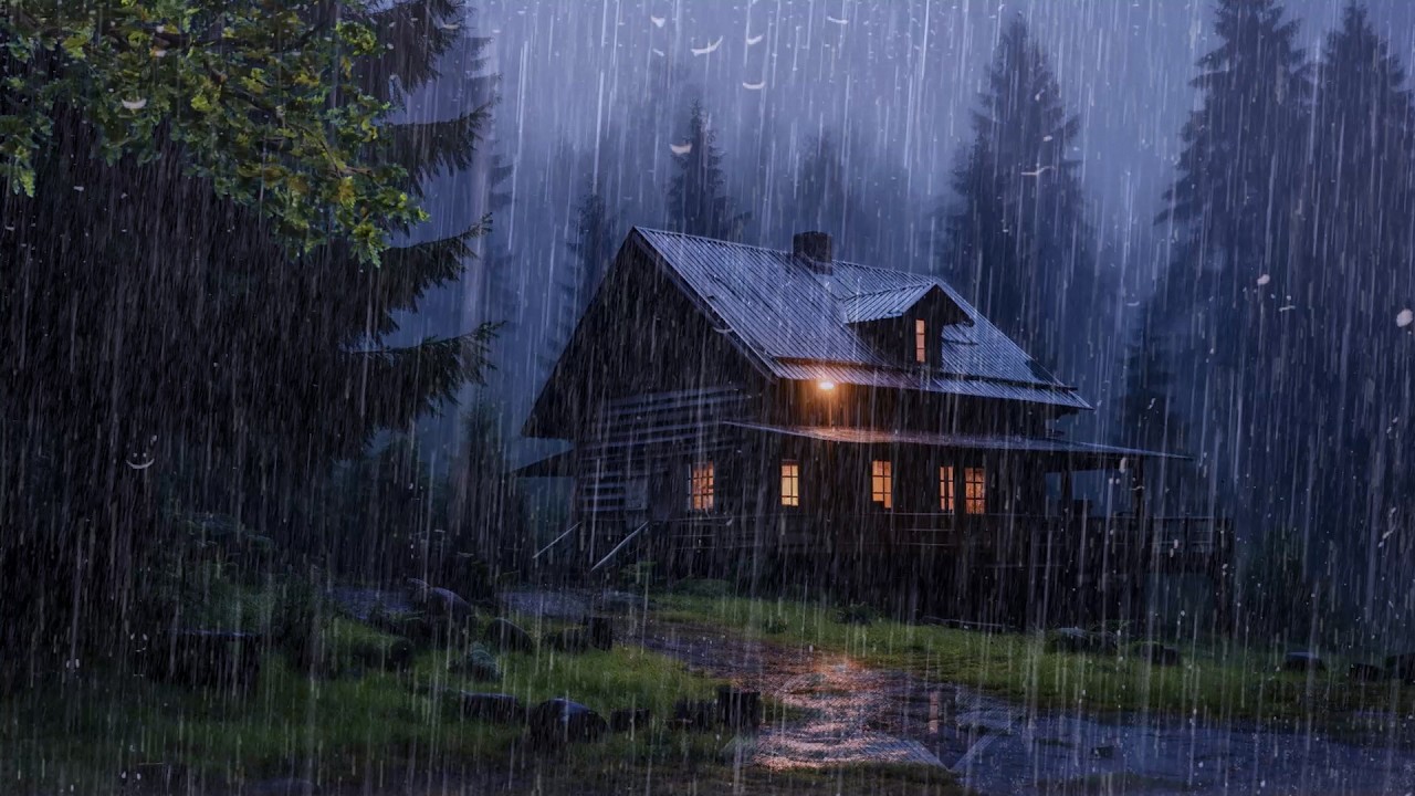 Fall Asleep With The Soothing Sounds Of Rain And Thunder | Intense Rainstorm for Deep Sleep & Relax