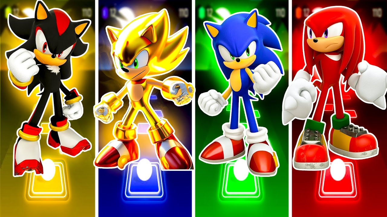 Sonic Super Hedgehog Gold Sonic | Tiles Hop EDM Rush 🎯 Coffin Dance Edit