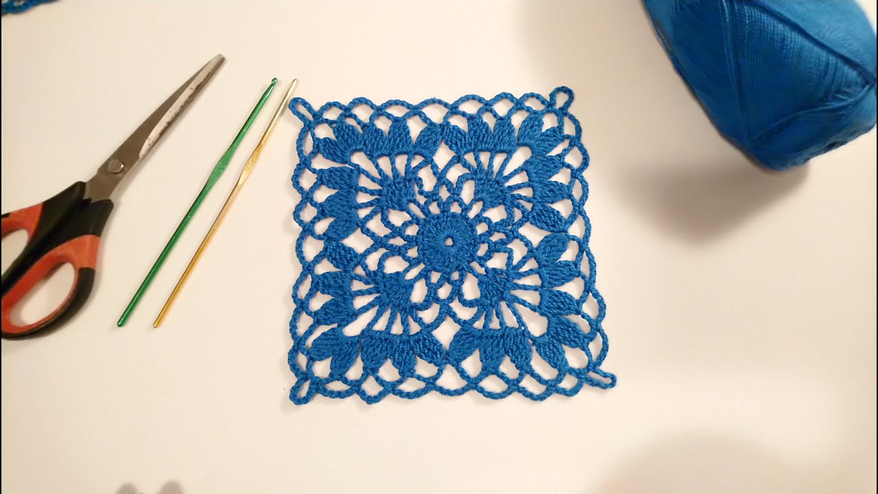 Cuadro de hojas Crochet