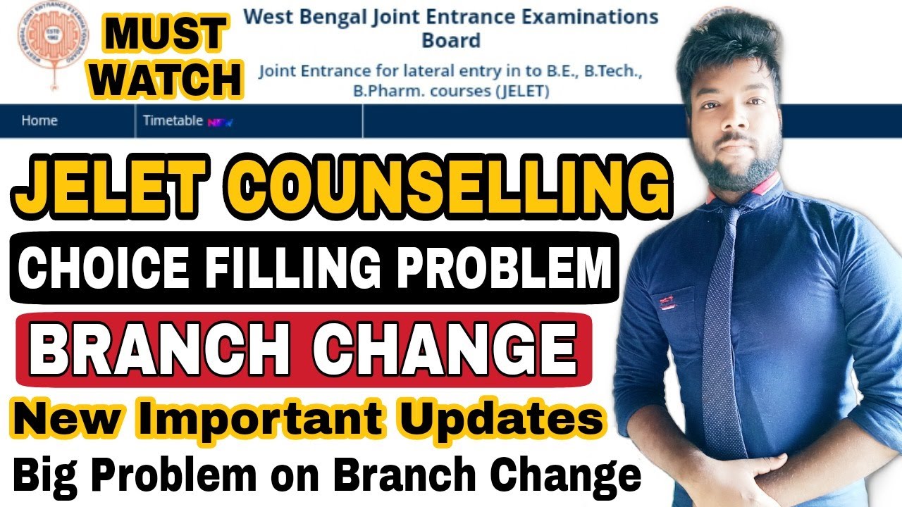 😱JELET 2020 Choice Filling Problem | Can I Change Branch? New Important Update & Rules | Must Watch.