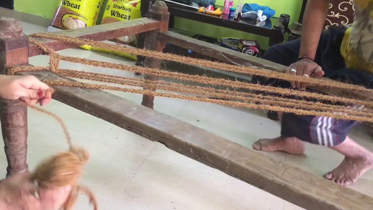 How to make rope bed at home #घरीखाटकशीबनवावी #घरपेखटियाबनानेकातरिका