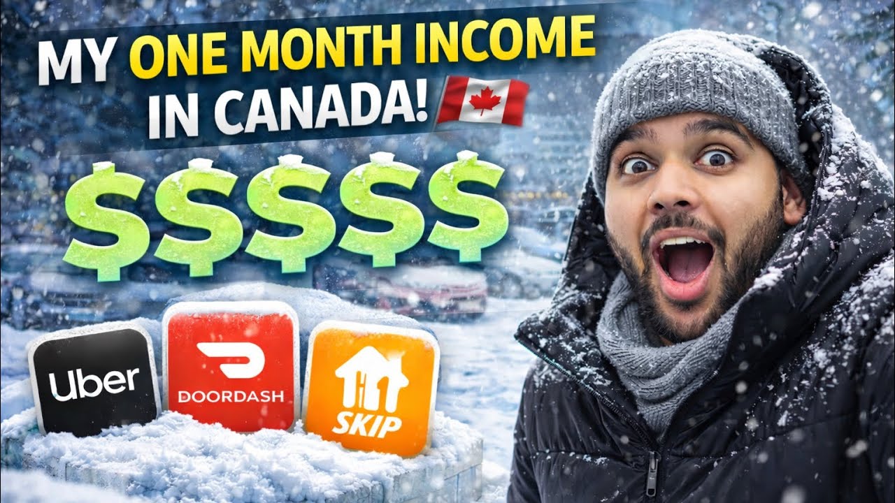 My One month income in Canada | $$$$ | Uber eats / Skip /Doordash | $9000 challenge update 