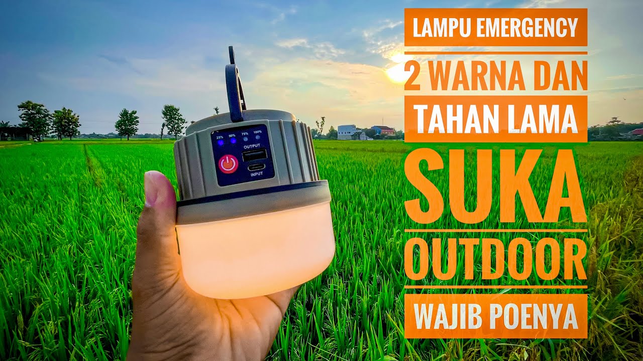 LAMPU EMERGENCY 2 WARNA DAN TAHAN LAMA SUKA OUTDOOR WAJIB PUNYA ❗️❗️