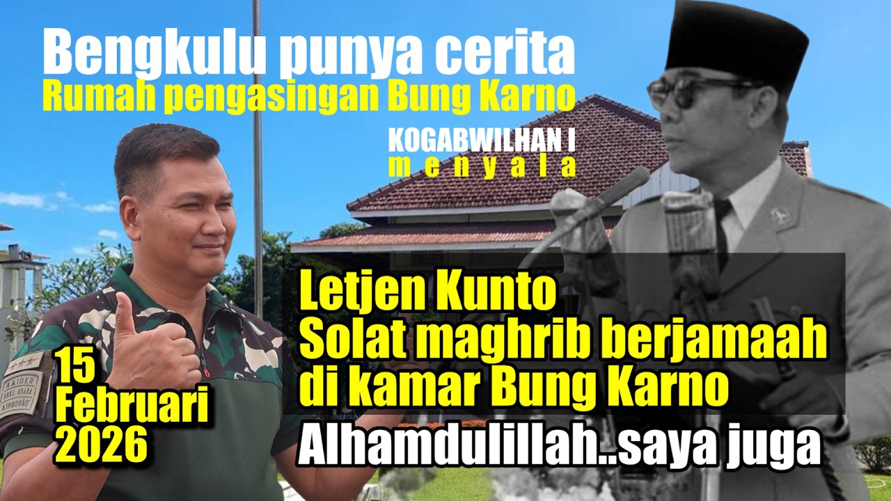 LETJEN KUNTO KUNJUNGI RUMAH PENGASINGAN BUNG KARNO 