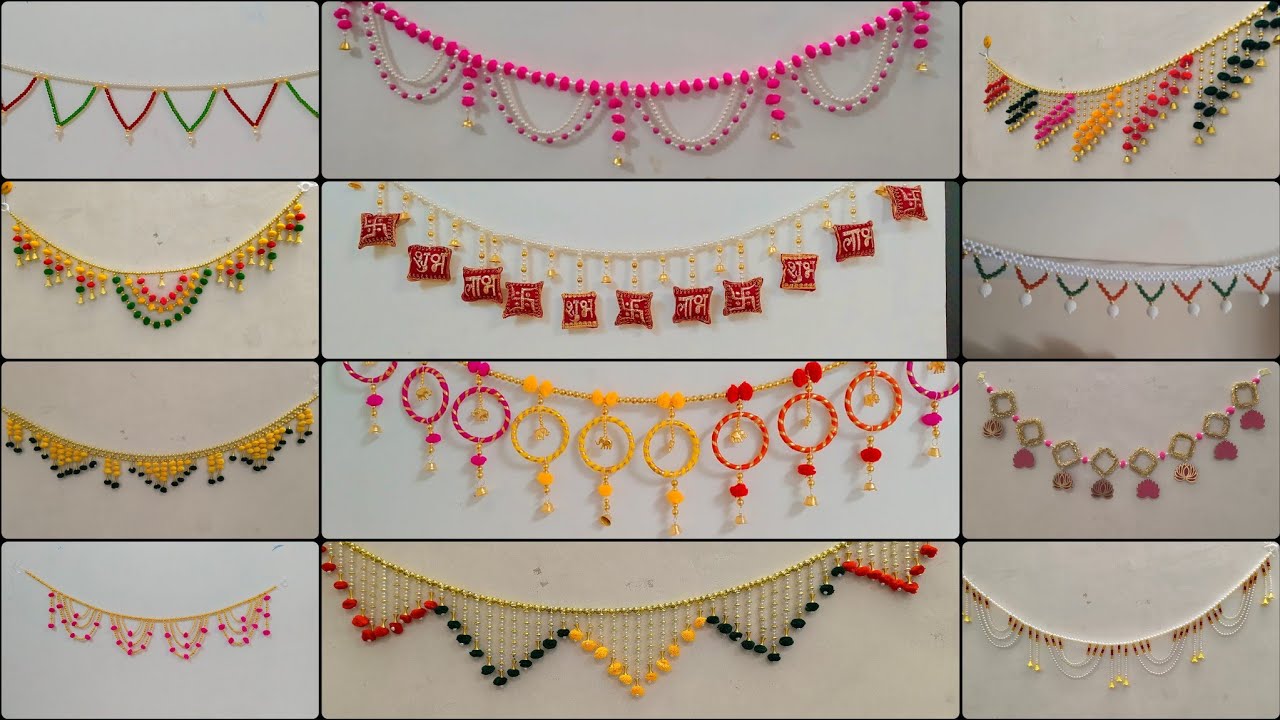 Beautiful And Different Bandarwal Designs / Desiner Toran Making Idea / Door Hanging Decoration Idea