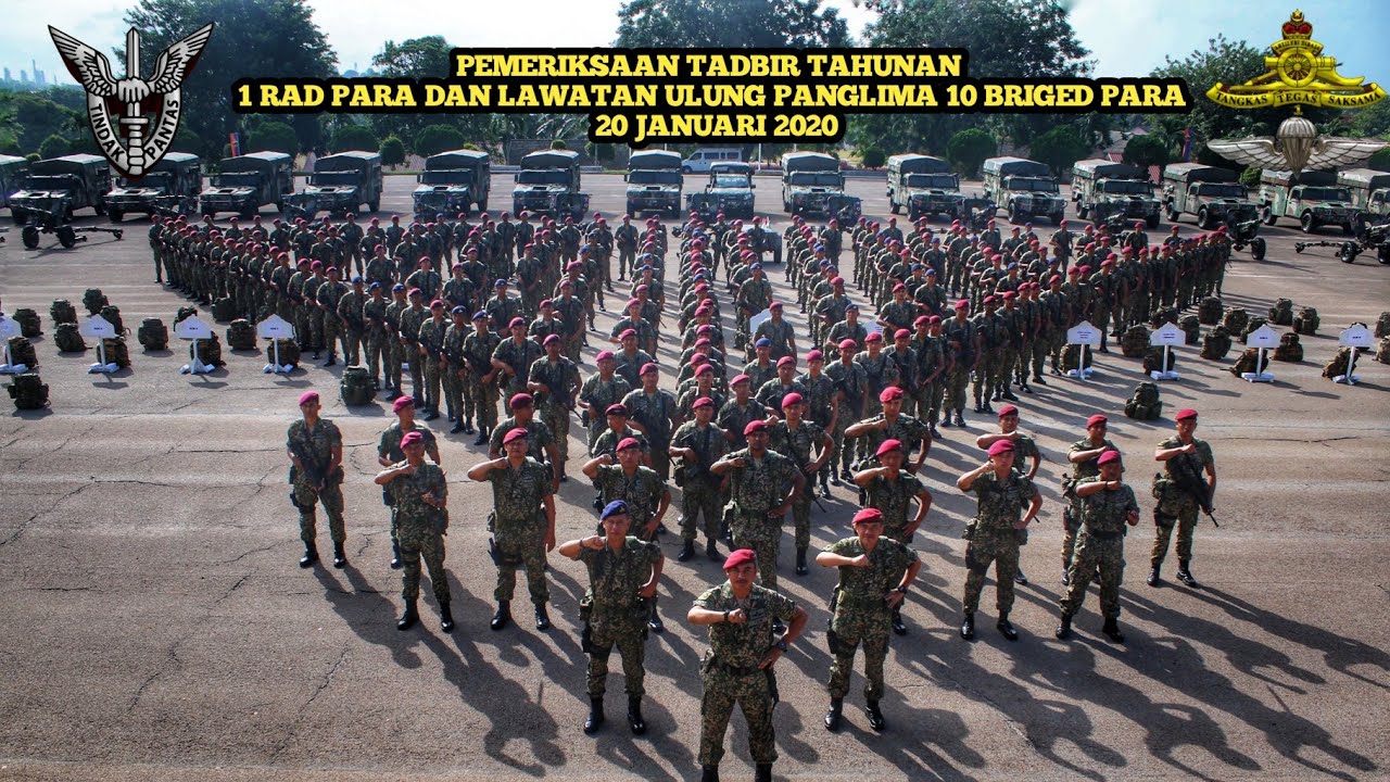 PEMERIKSAAN TADBIR TAHUNAN  1 RAD PARA DAN LAWATAN ULUNG PANGLIMA 10 BRIGED PARA  20 JANUARI 2020