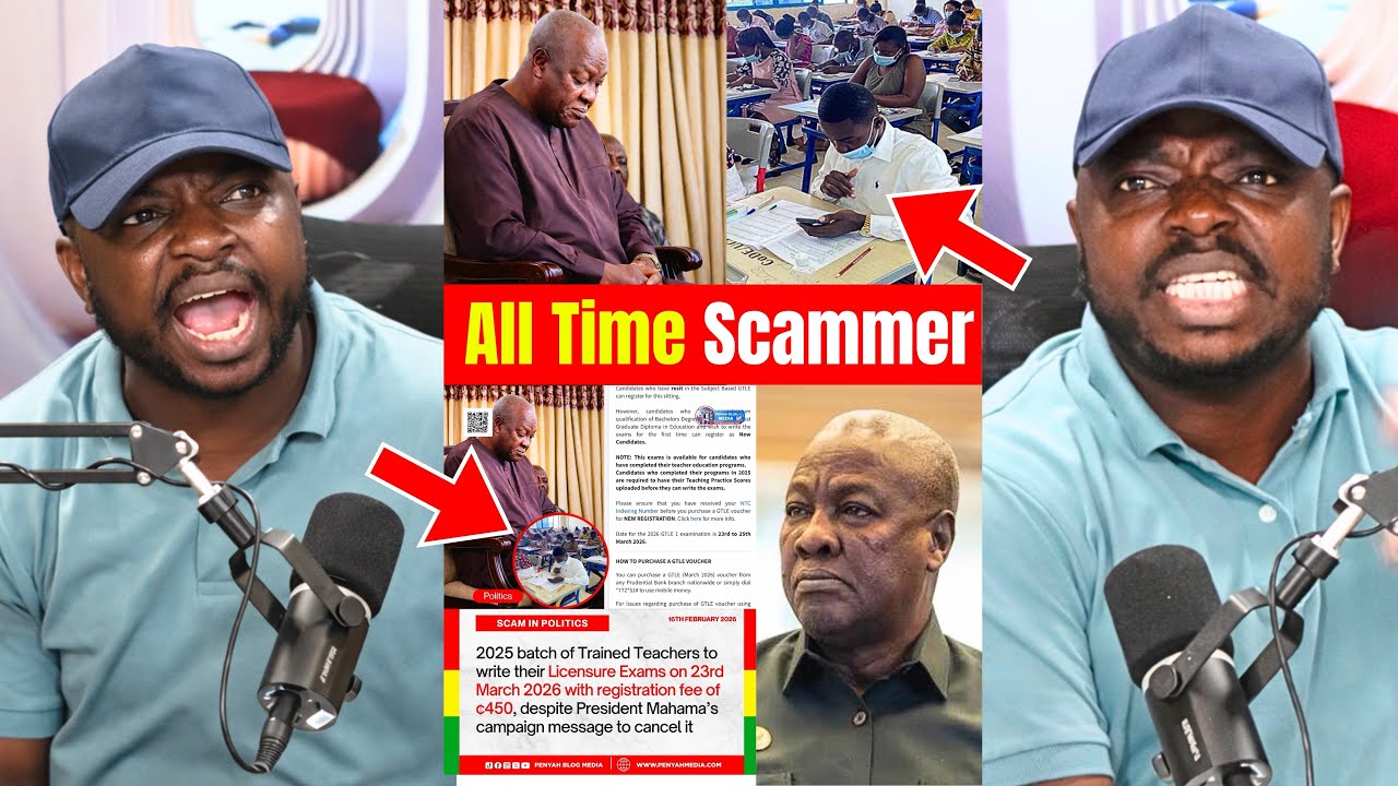 Scammer & Liar! President John Mahama in trouble for lyíng about Teacher Licensure Exams; Abronye Dc