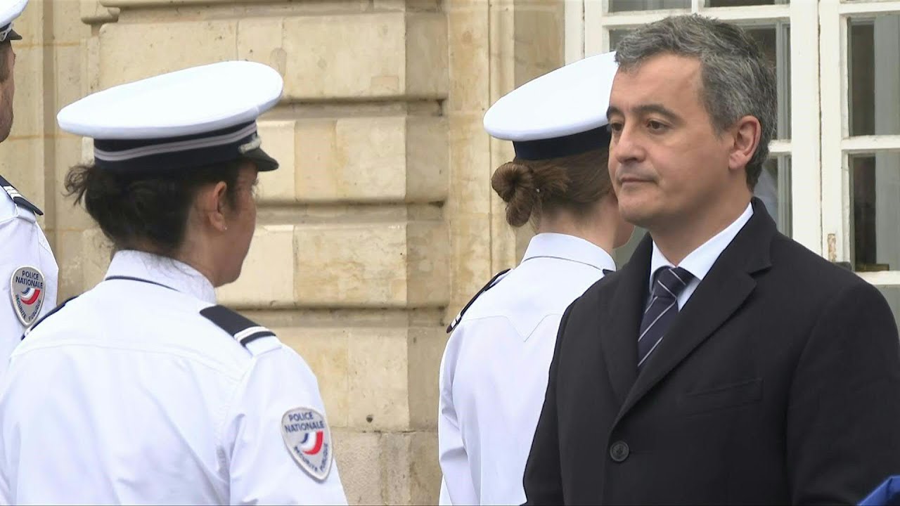 Gérald Darmanin décore les policiers intervenus dans l’attentat d’Arras | AFP Images