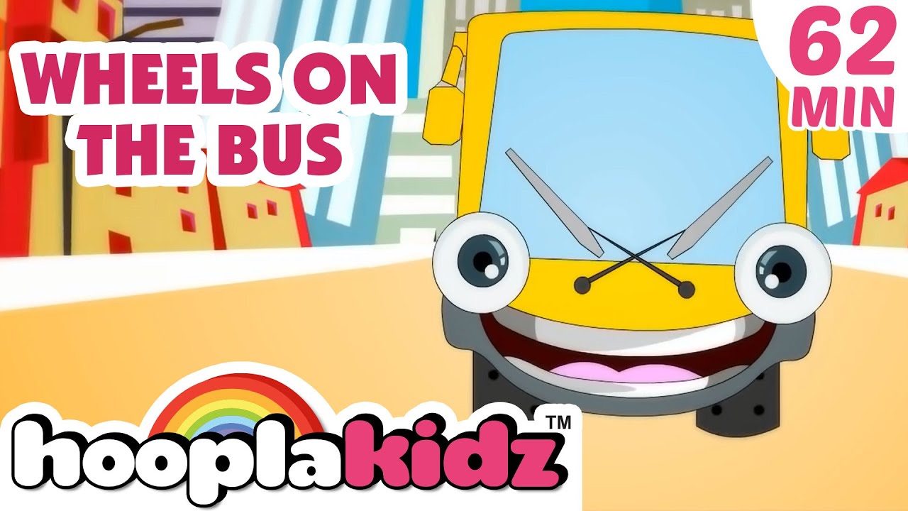 Wheels On The Bus Song | Hooplakidz - Nursery Rhymes & Sing Along Songs