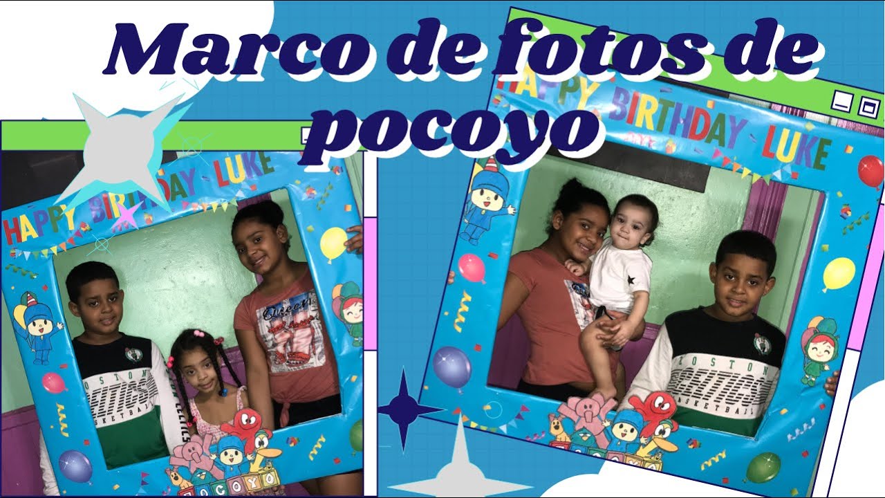 “COMO HACER MARCO GRANDE DE CARTÓN PARA FOTOS,TEMÁTICA POCOYO ”//MassiellYTC//