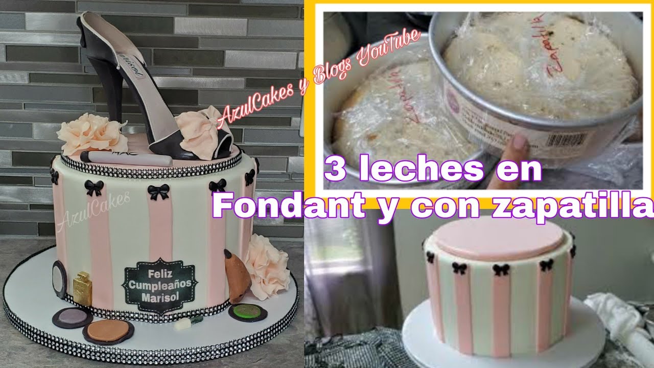 Pastel de Zapatilla en fondant 3 leches