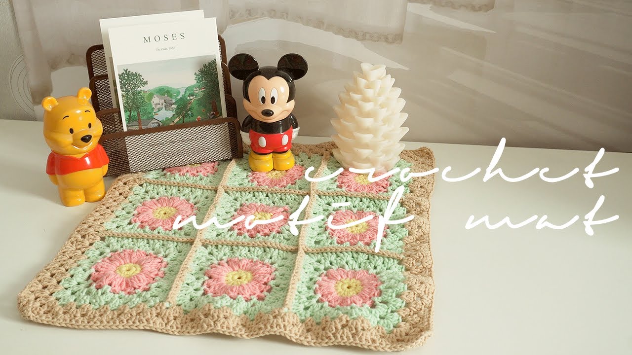 [코바늘,ENG,4K] 오늘, 파스텔 모티브 테이블 매트 l Crochet Today, PASTEL MOTIF mat