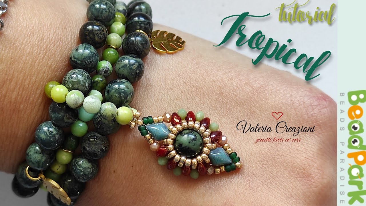 2°progetto in collaborazione con BEADPARK - Bracciale elastico con pietre dure multifilo