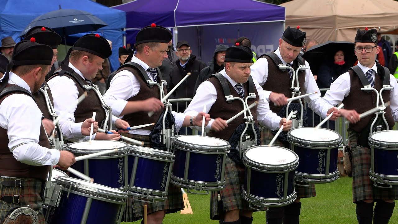 1st for Glasgow Skye Association Pipe Band G2 final 2024 British Pipe Band Championships in Scotland
